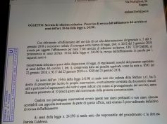 Preavviso di revoca dell’affidamento del servizio di refezione scolastica