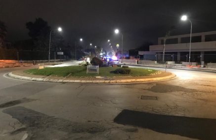 Il consigliere comunale Alessandro Antoci evidenzia i pericoli delle rotatorie non segnalate