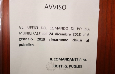 Emergenza negli uffici comunali di via Spadola
