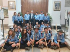 Gli scout dell’Agesci Ragusa 7 a Palazzo dell’Aquila, ospiti del Sindaco Cassì