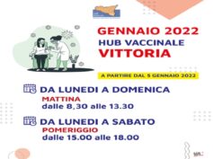 Da domani, 5 gennaio, potenziamento degli orari negli HUB vaccinali dell’ASP Ragusa