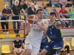 La Virtus si aggiudica gara-1 del secondo turno dei playout: 71-81. Bertocco realizza 30 punti con 8 triple
